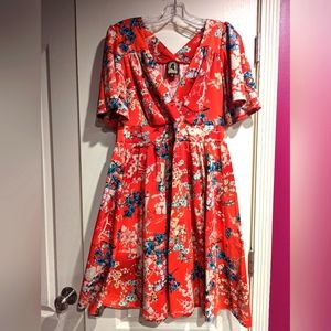 RARE Lee Lee’s Valise Fit and Flare Dress
